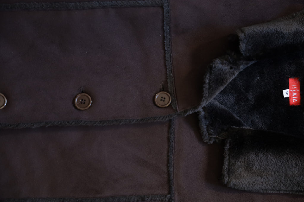 Tissia Brown Felt Jacket M