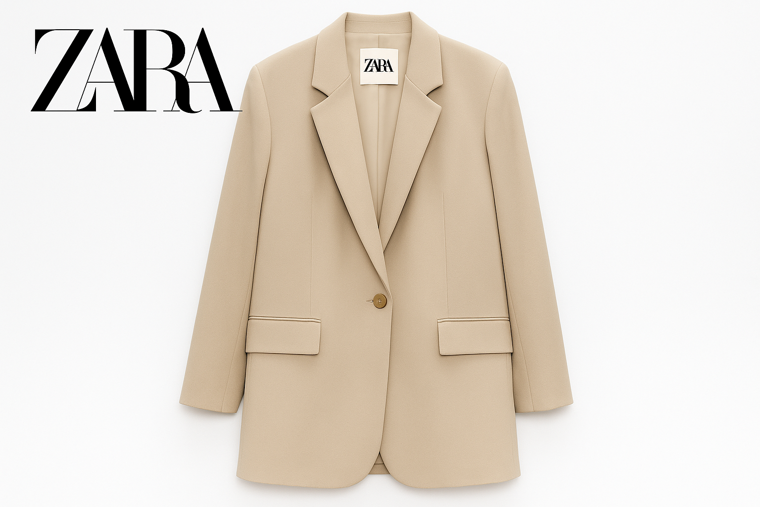 Zara Oversized Blazer with Logo