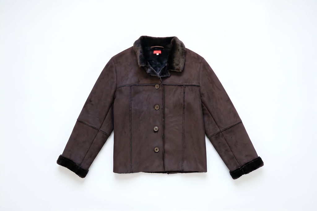 Tissia Brown Felt Jacket M